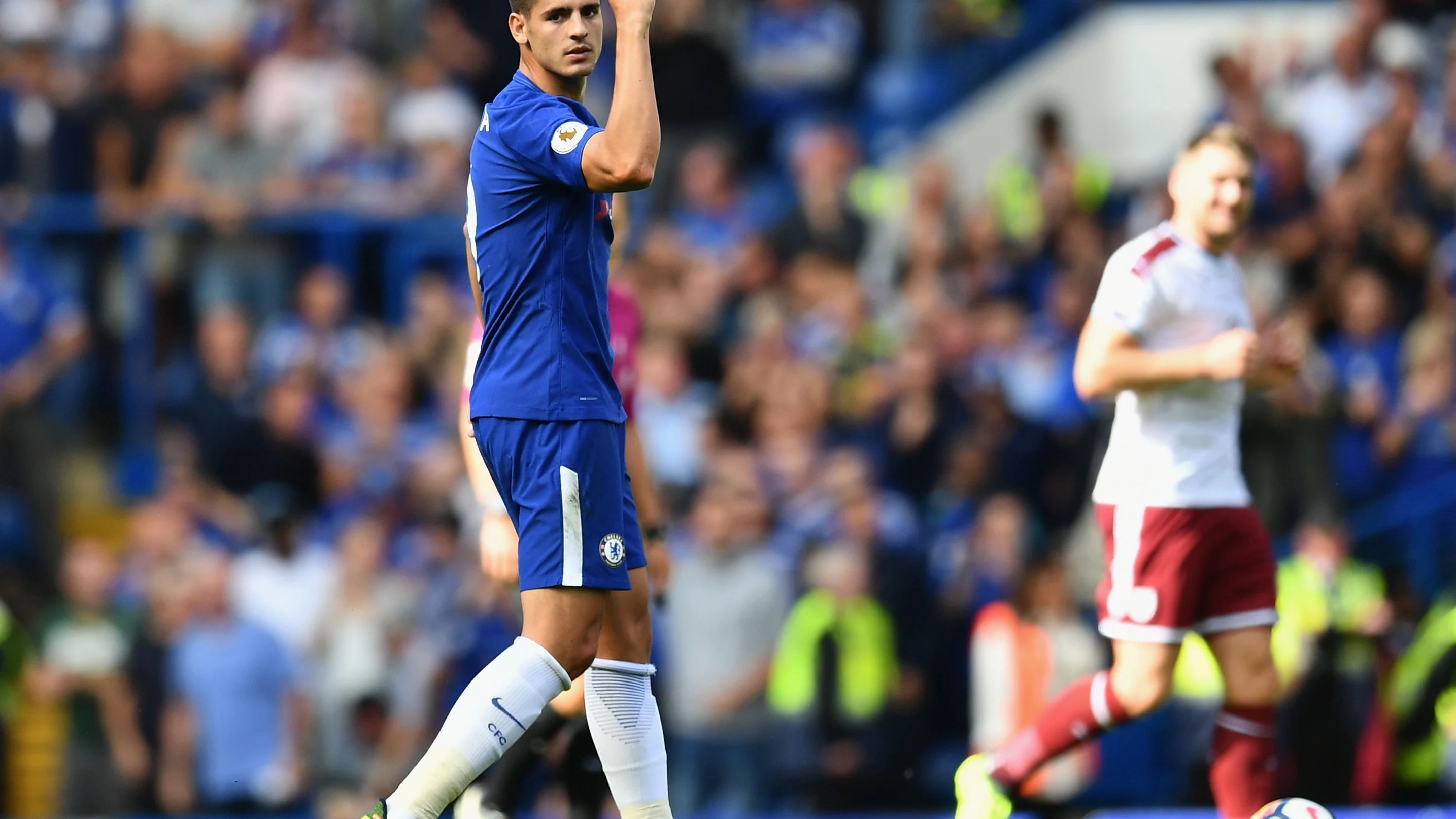 Morata celebra su gol con el Chelsea Morata celebra su gol con el Chelsea
