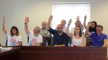 El pleno de la Sada votando el nombramiento de los Franco persona non grata