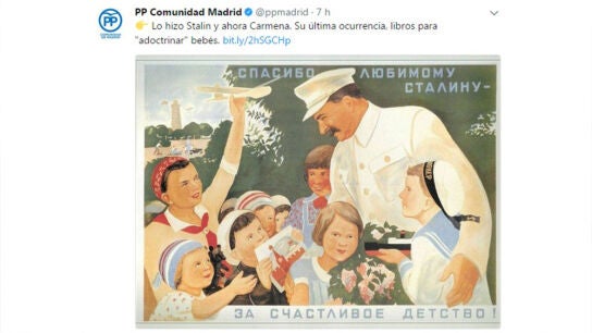 El tweet publicado por el PP