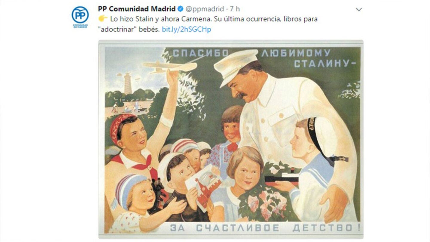 El tweet publicado por el PP