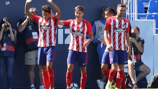 El Atlético de Madrid en el partido contra el Leganés El Atlético de Madrid en el partido contra el Leganés