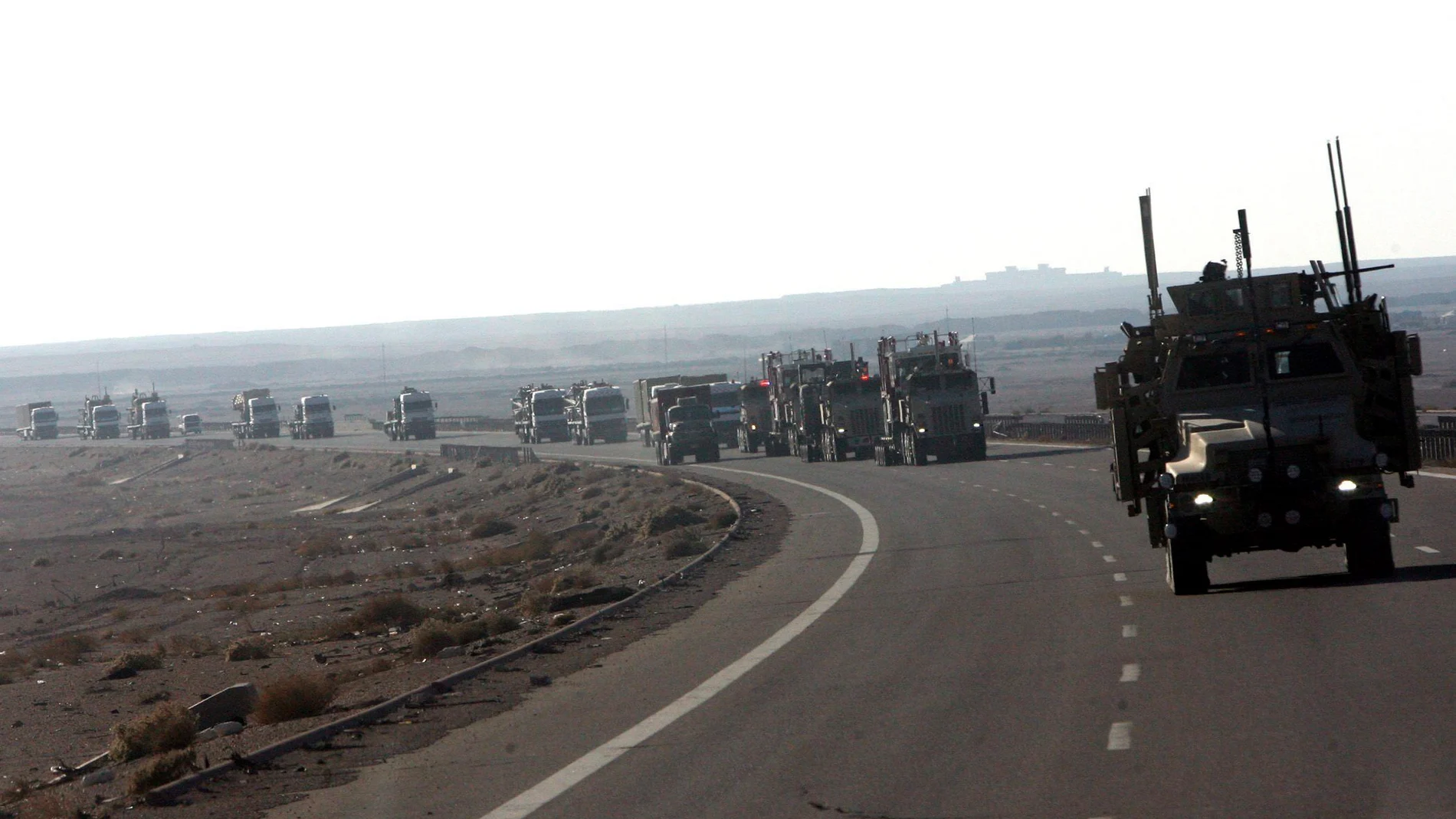 Imagen de tropas de EEUU en la frontera entre Irak y Siria