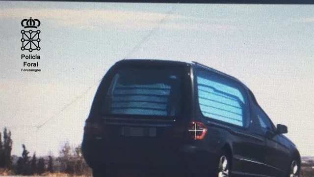 El coche fúnebre cazado por el radar en Tudela El coche fúnebre cazado por el radar en Tudela