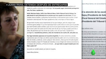 Juana Rivas pide ayuda por carta a Rajoy