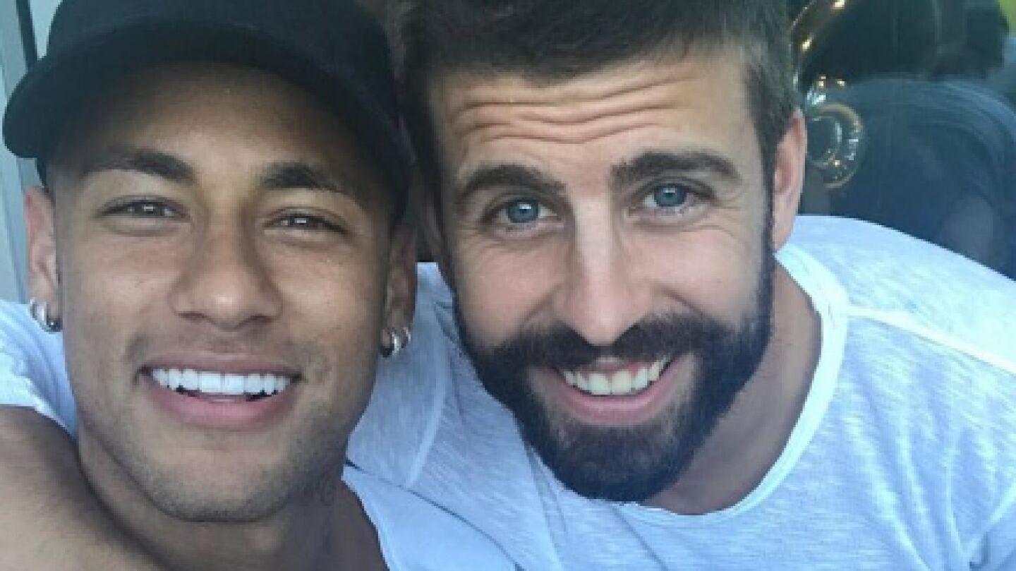 Gerard Piqu&eacute; y Neymar. 