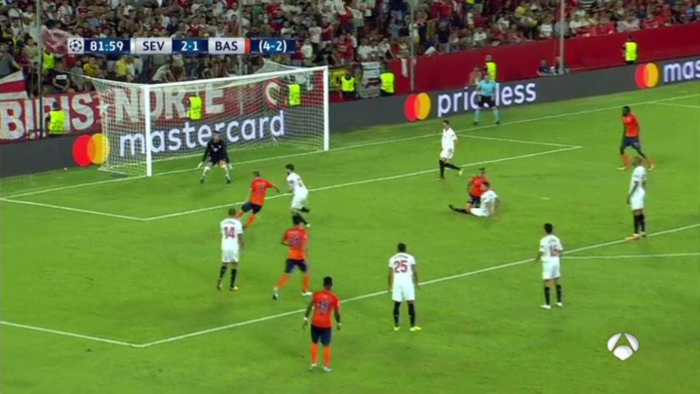 Visca puso el 2-2 ante el Sevilla con un fuerte disparo en el &aacute;rea