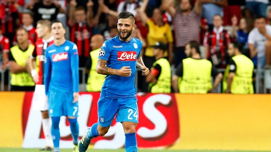 Insigne celebra su gol con el Nápoles Insigne celebra su gol con el Nápoles