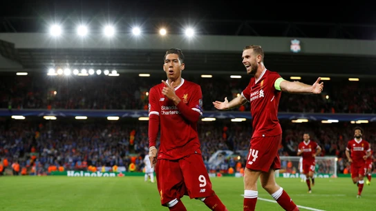 Firmino celebra su gol con el Liverpool en Anfield Firmino celebra su gol con el Liverpool en Anfield