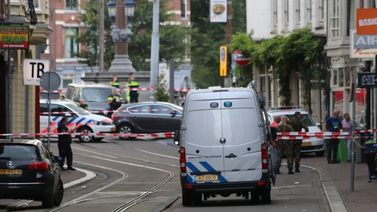 Zona de Ámsterdam acordonada por la Policía Zona de Ámsterdam acordonada por la Policía