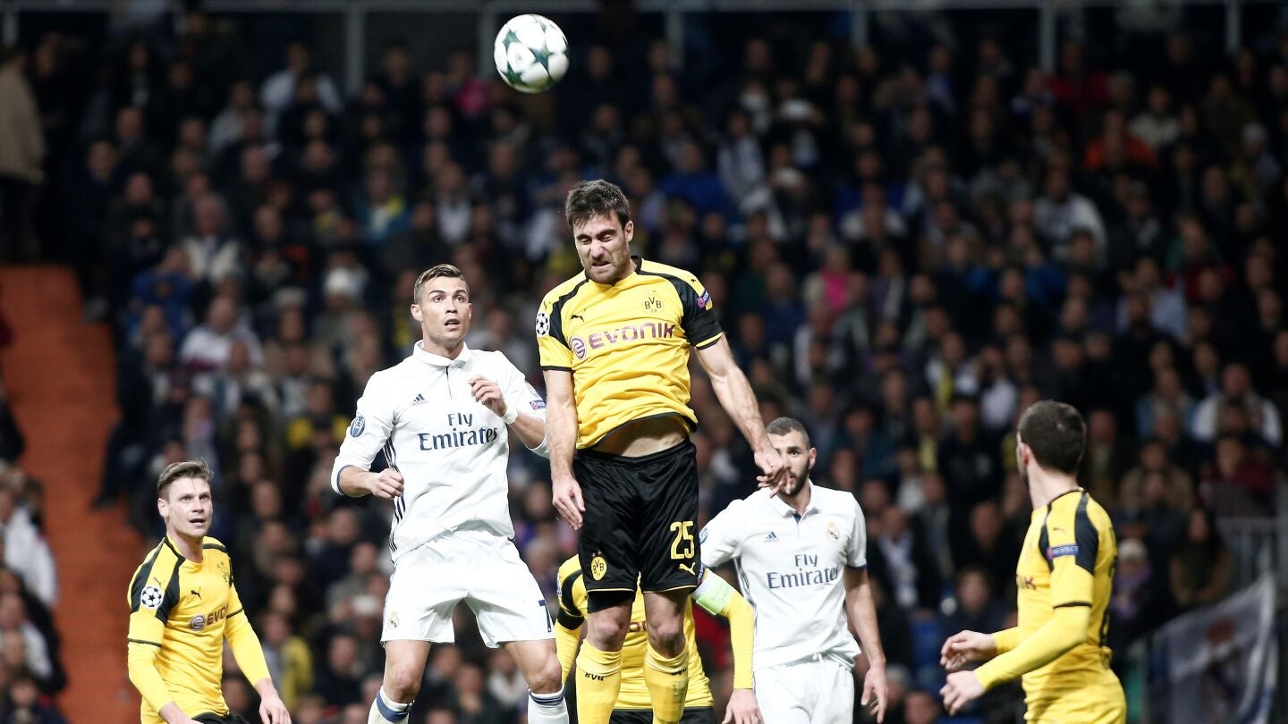 El Real Madrid y el Dortmund en un partido