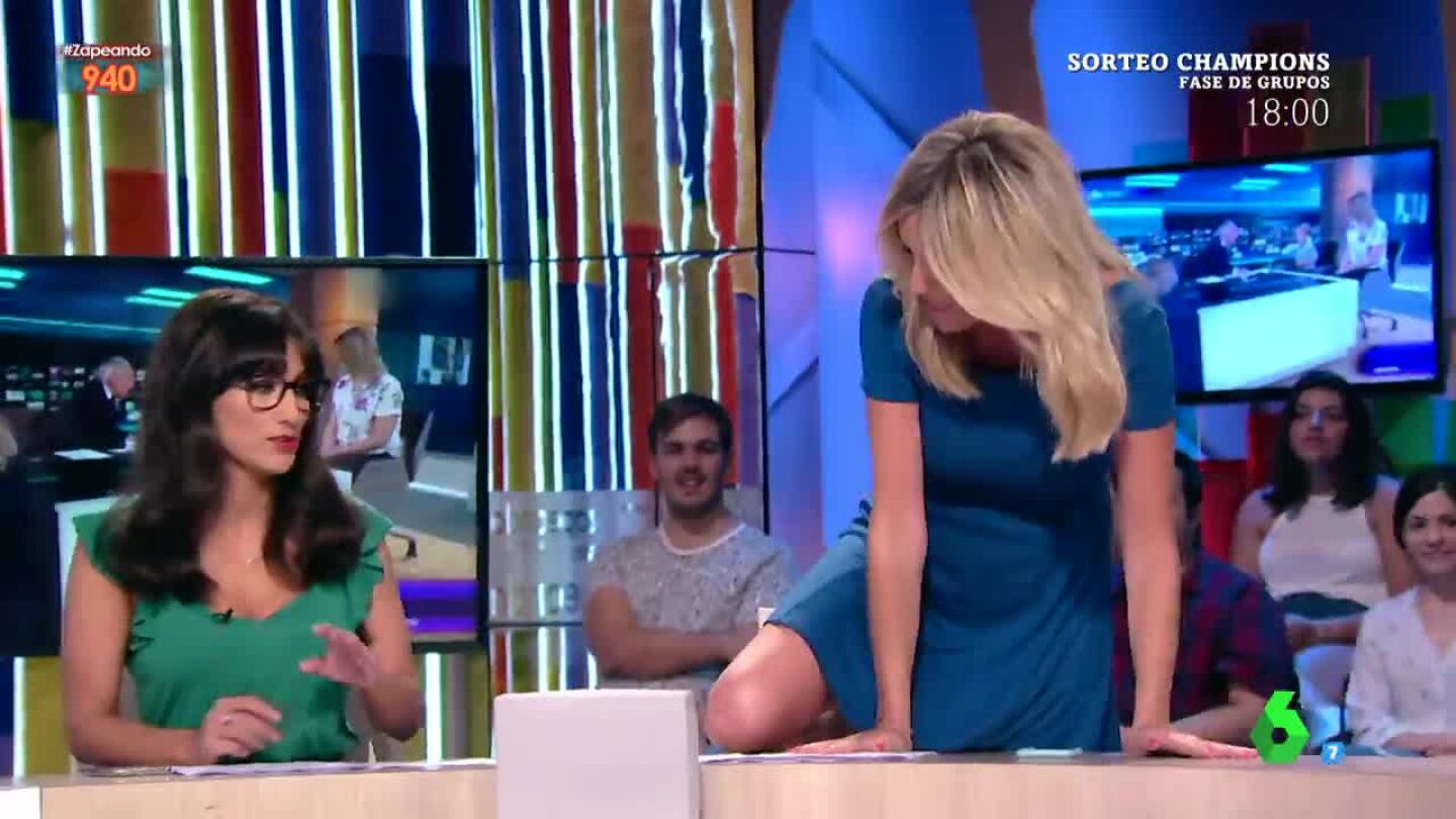 Anna Simon se sube a la mesa de Zapeando
