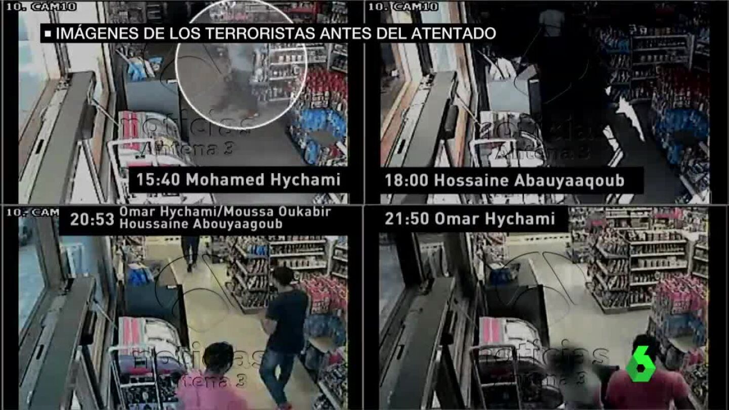 Im&aacute;genes de la gasolinera visitada por los terroristas antes de atentar