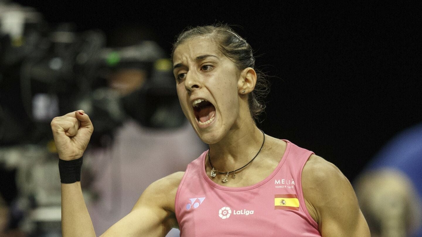 Carolina Mar&iacute;n tras pasar a cuartos