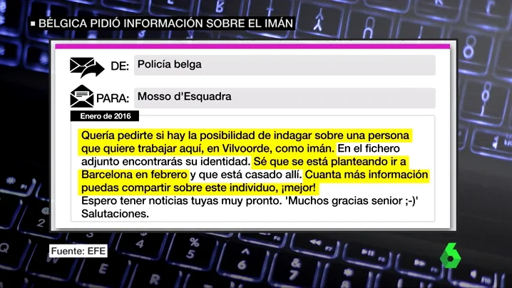 Mail de la Policía Belga