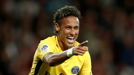 Neymar celebra un gol con el PSG Neymar celebra un gol con el PSG