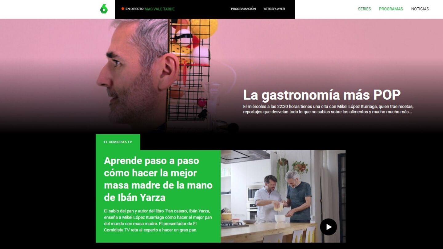 Web de El Comidista