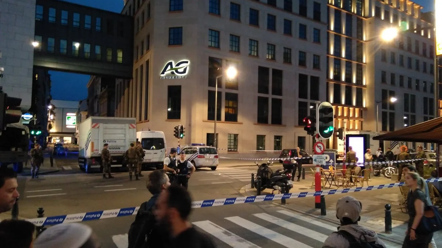 El centro de Bruselas acordonado El centro de Bruselas acordonado