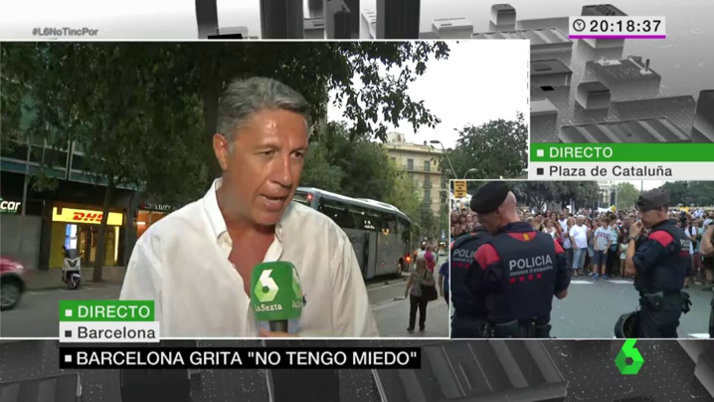 Xavier Albiol en la manifestaci&oacute;n de Barcelona