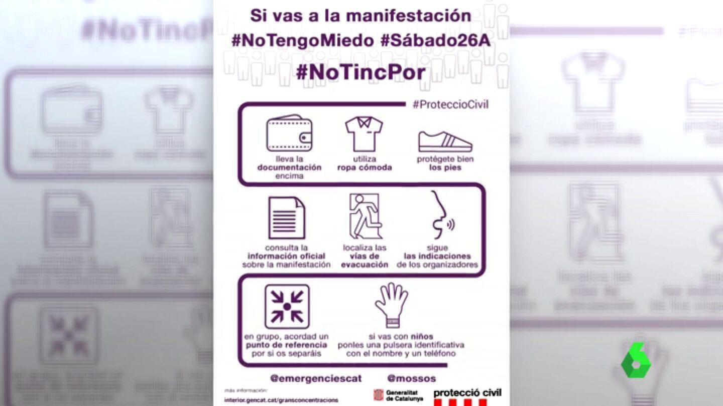 Recomendaciones para ir a la manifestaci&oacute;n 