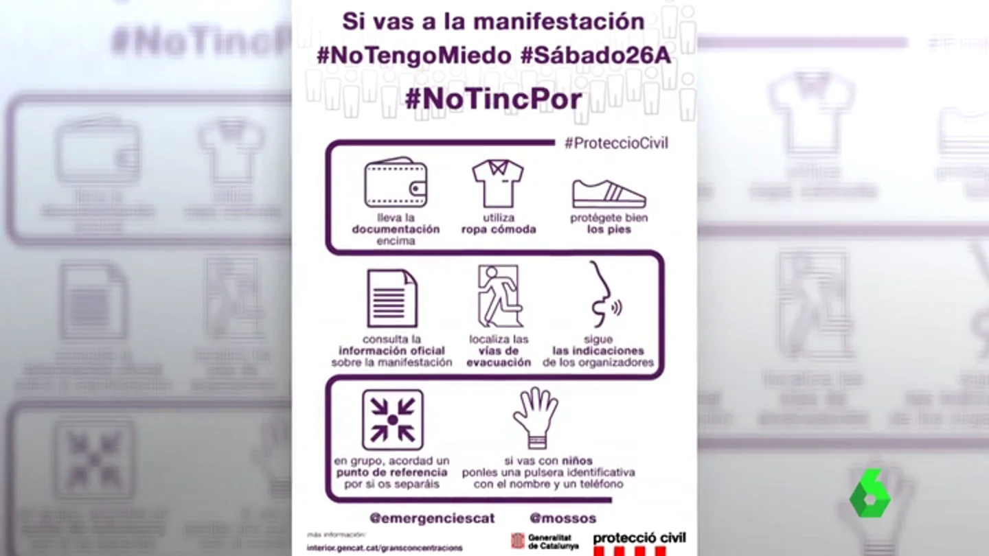 Recomendaciones para ir a la manifestación Recomendaciones para ir a la manifestación