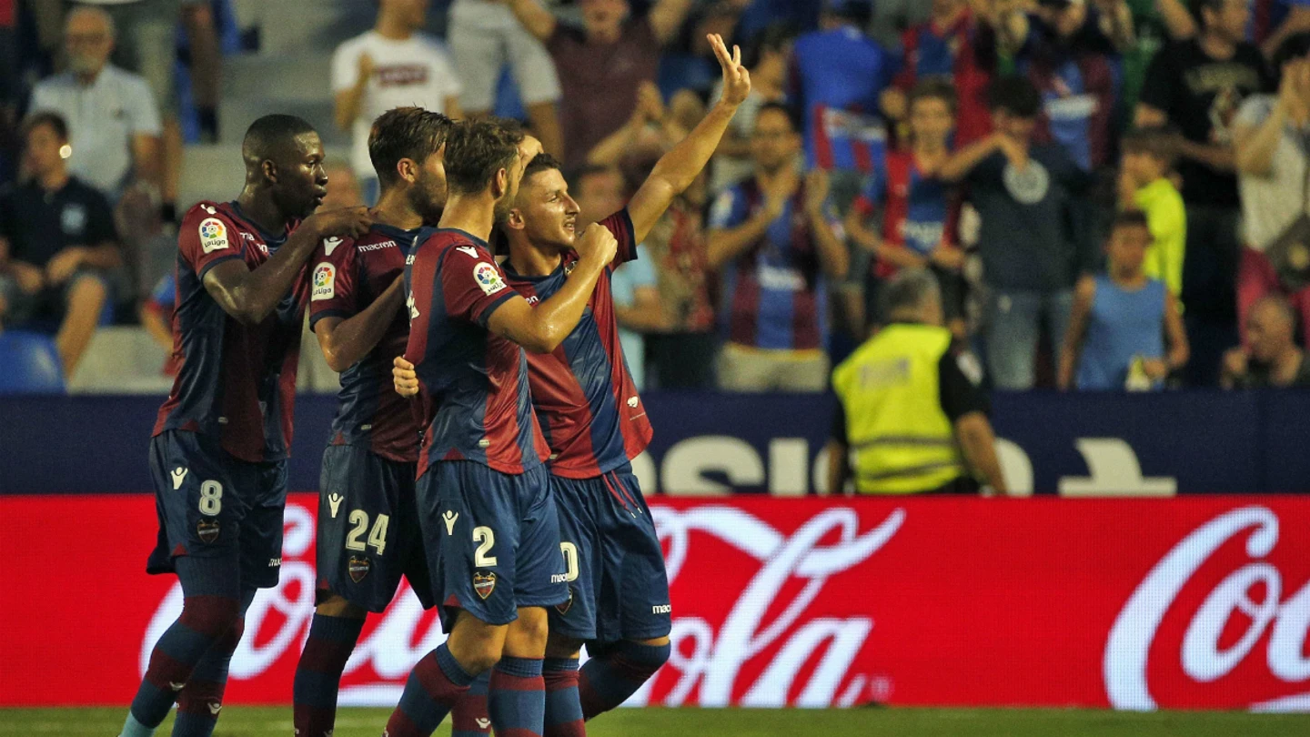 El Levante celebra un gol El Levante celebra un gol