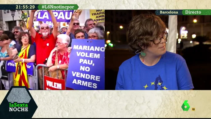 Eulàlia Reguant tras la manifestación en Barcelona