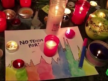 Una imagen en la que se aprecia el lema 'No tenemos miedo' Una imagen en la que se aprecia el lema 'No tenemos miedo'