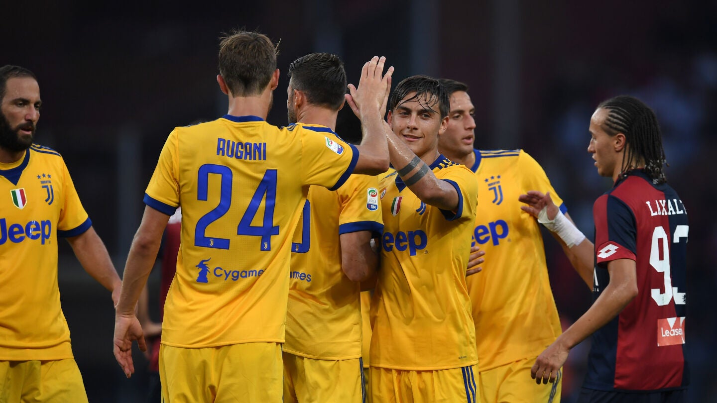 Paulo Dybala celebra uno de sus goles con la Juventus