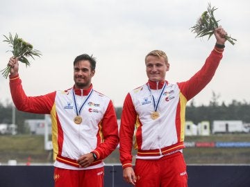 Los españoles tras ganar el oro Los españoles tras ganar el oro