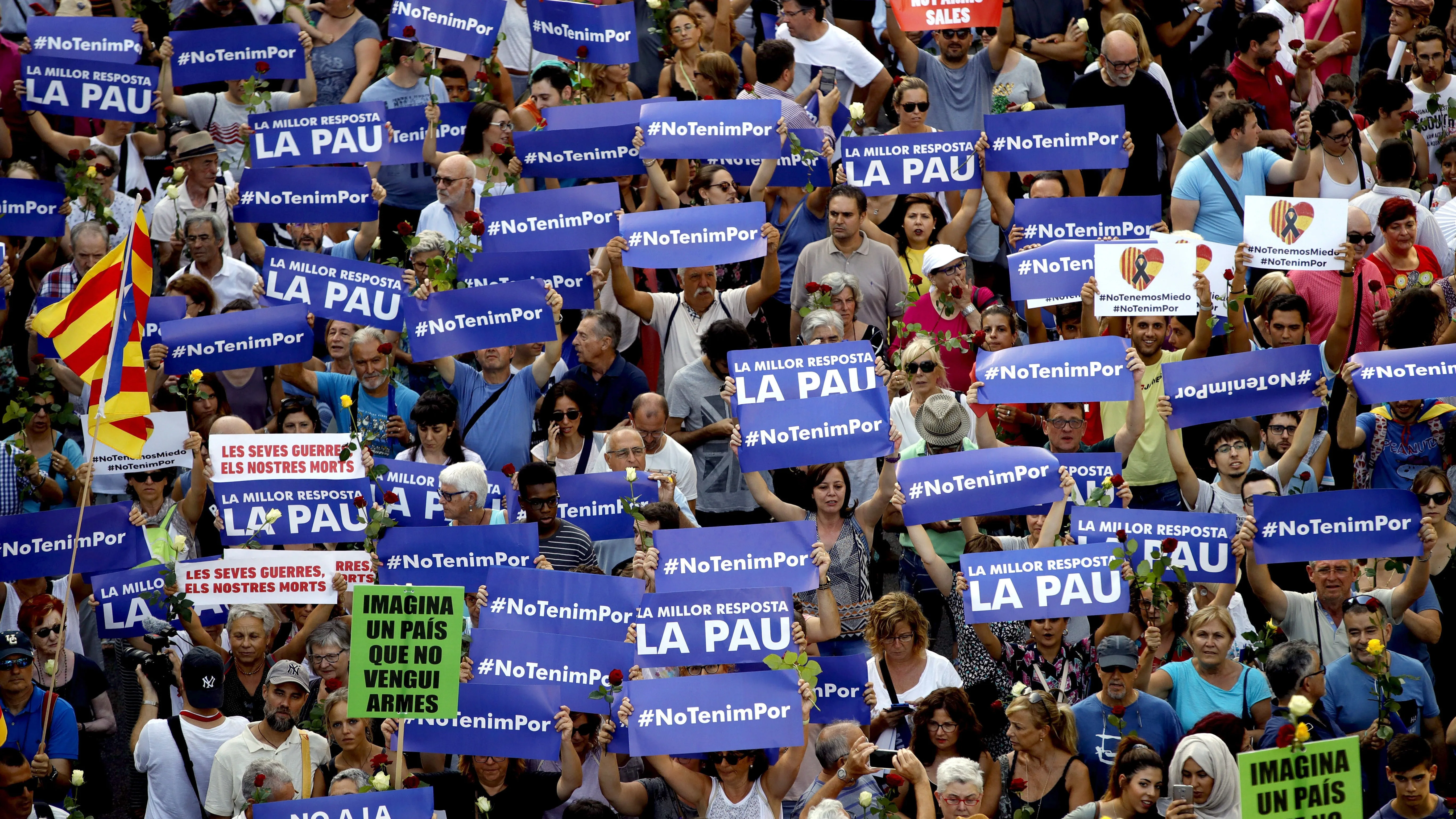 Manifestación antiterrorista en Barcelona 