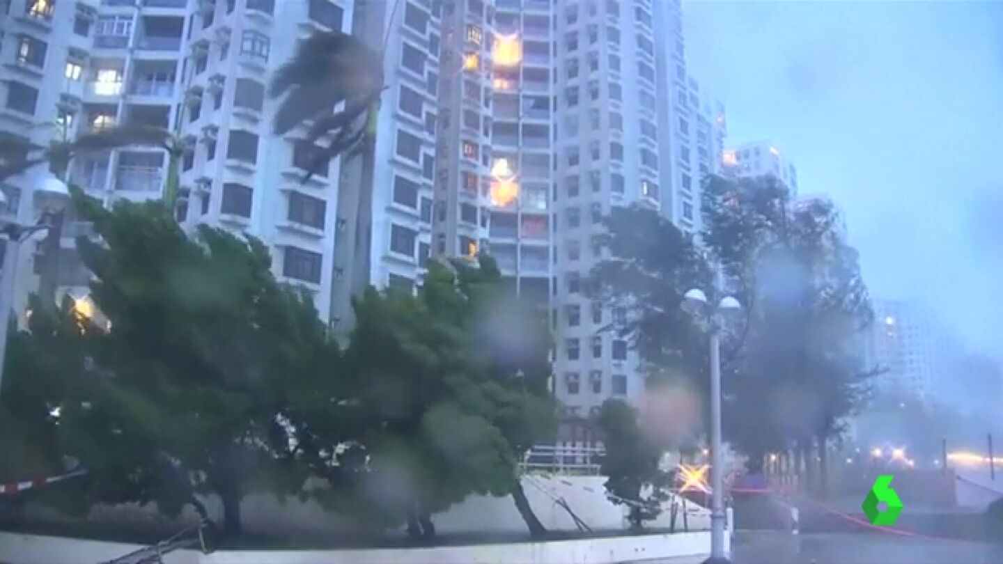 Muere una persona en Hong Kong por el tif&oacute;n Pakhar