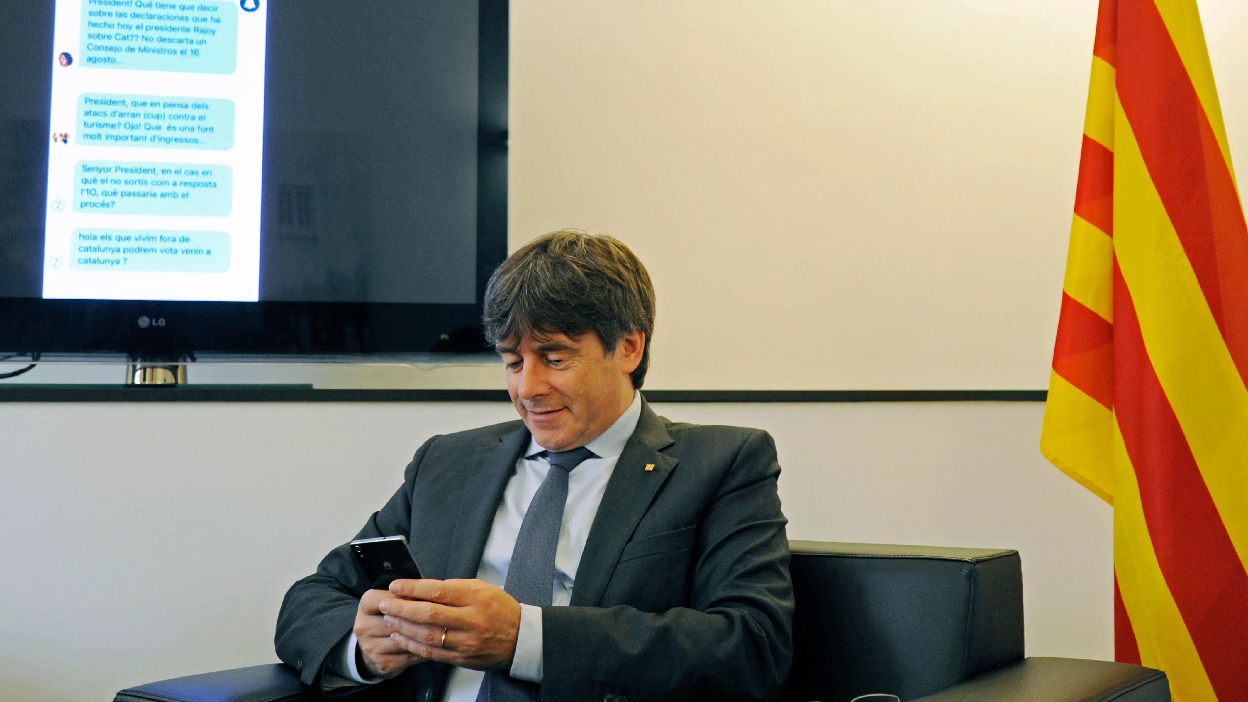 El presidente de la Generalitat, Carles Puigdemont