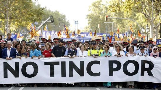 La cabecera de la manifestación de Barcelona No Tinc Por La cabecera de la manifestación de Barcelona No Tinc Por