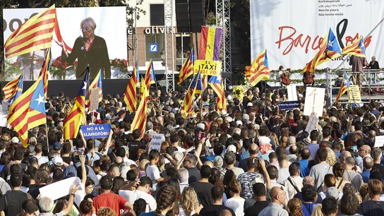 Esteladas en la manifestación de Barcelona Esteladas en la manifestación de Barcelona