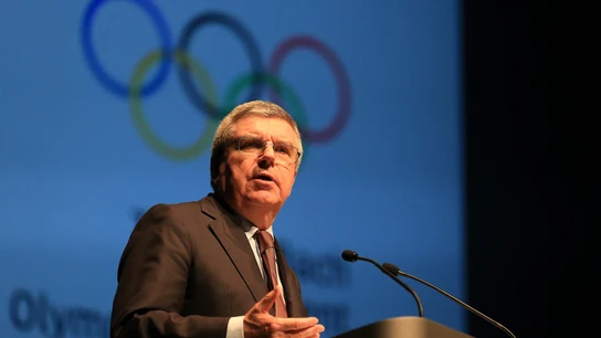 Thomas Bach en una rueda de prensa Thomas Bach en una rueda de prensa