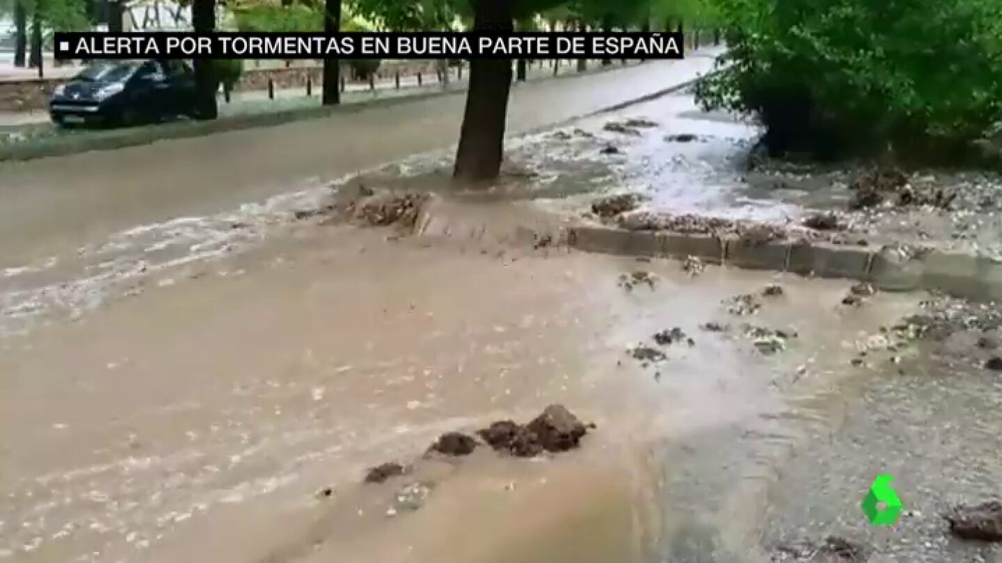 Calles anegadas tras una tormenta