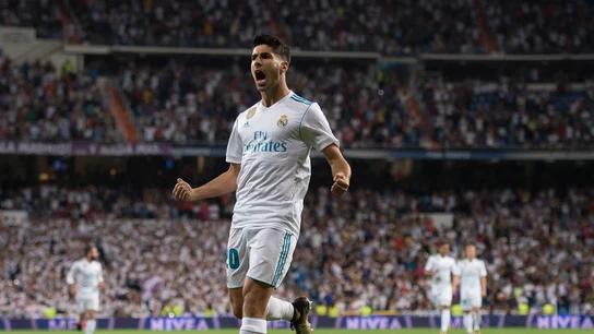 Marco Asensio celebra un gol con el Real Madrid Marco Asensio celebra un gol con el Real Madrid