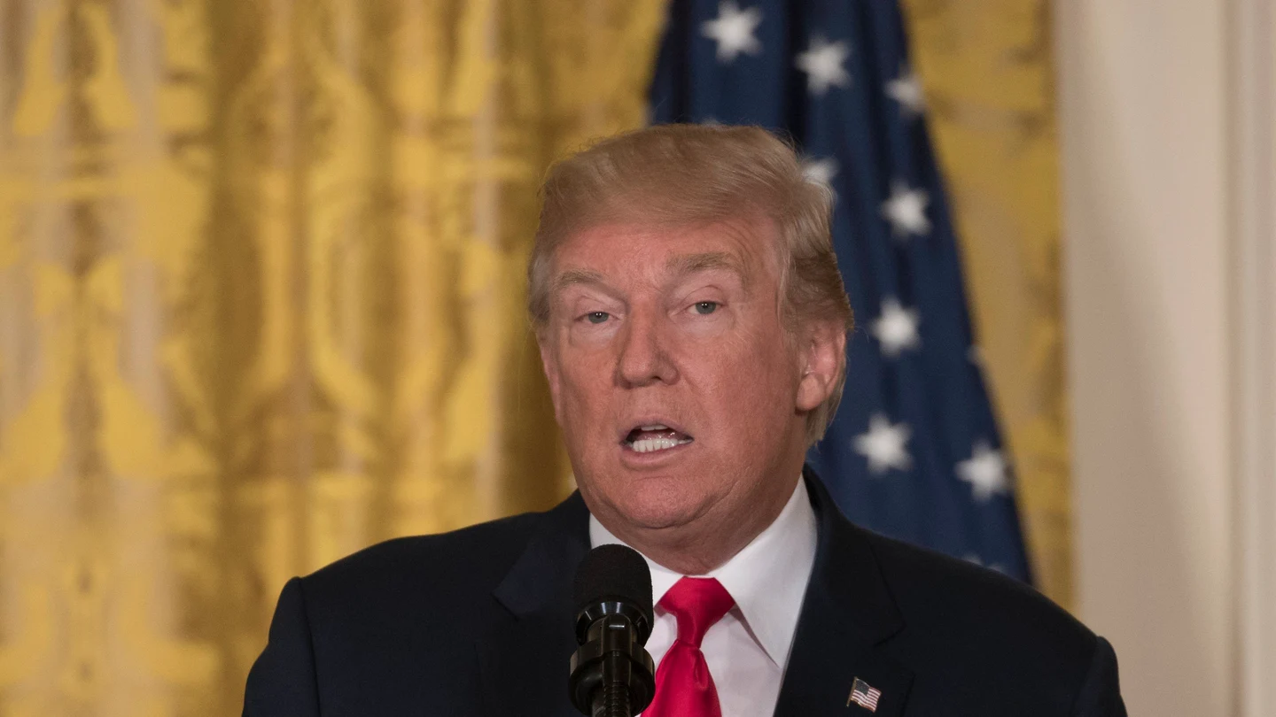 El presidente de Estados Unidos, Donald Trump, habla durante una conferencia de prensa El presidente de Estados Unidos, Donald J. Trump, habla durante una conferencia de prensa