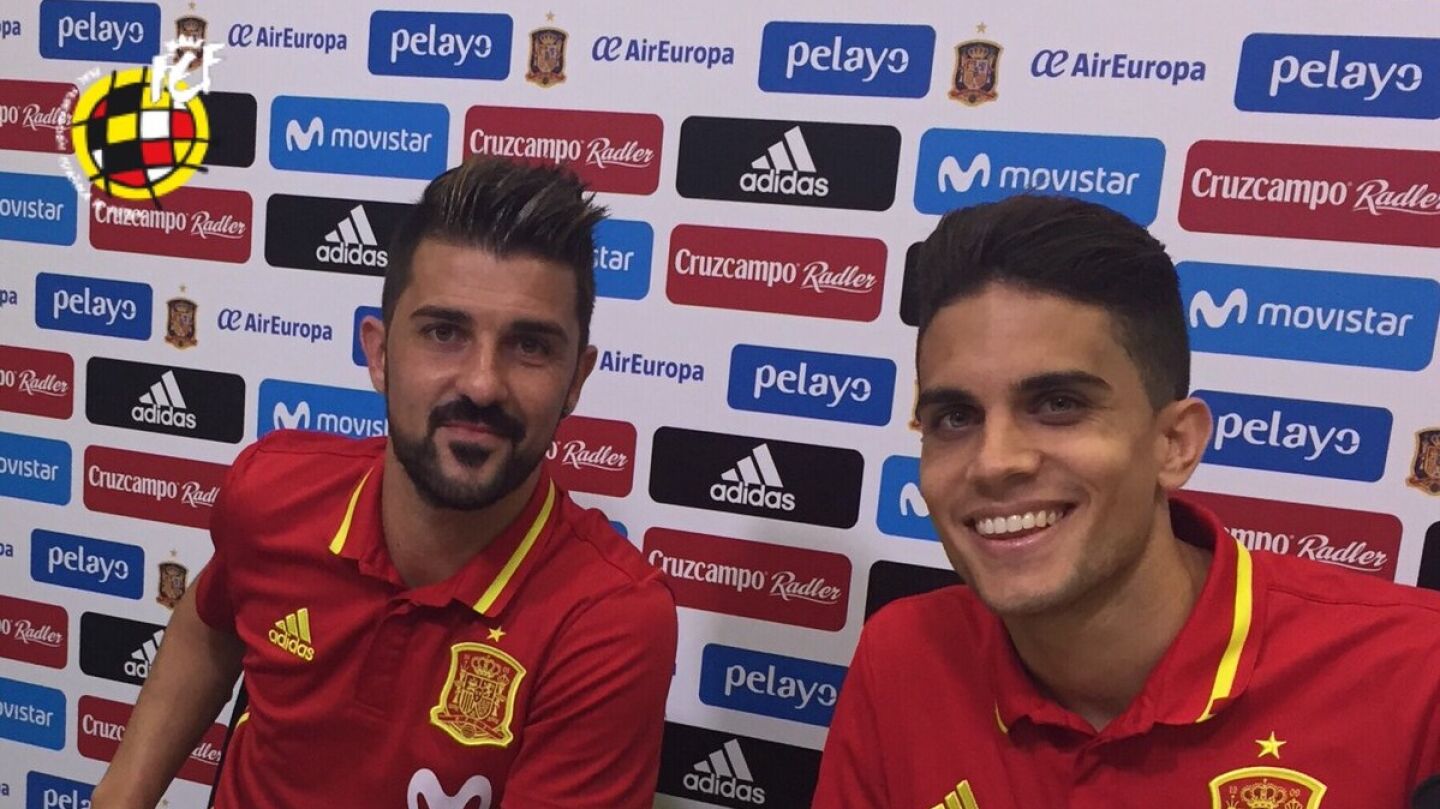 Villa y Bartra en rueda de prensa