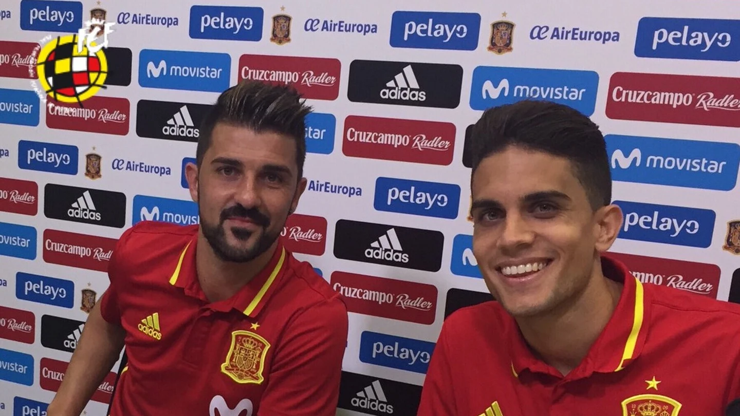 Villa y Bartra en rueda de prensa Villa y Bartra en rueda de prensa