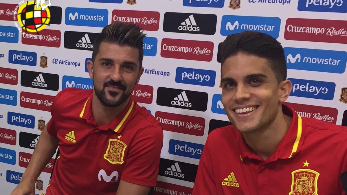 Villa y Bartra en rueda de prensa