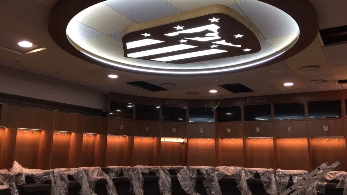 Nuevas fotos del vesturario del Atlético de Madrid. Nuevas fotos del vesturario del Atlético de Madrid.