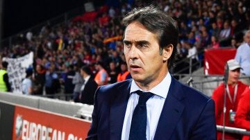 Lopetegui, durante el Liechtenstein - España