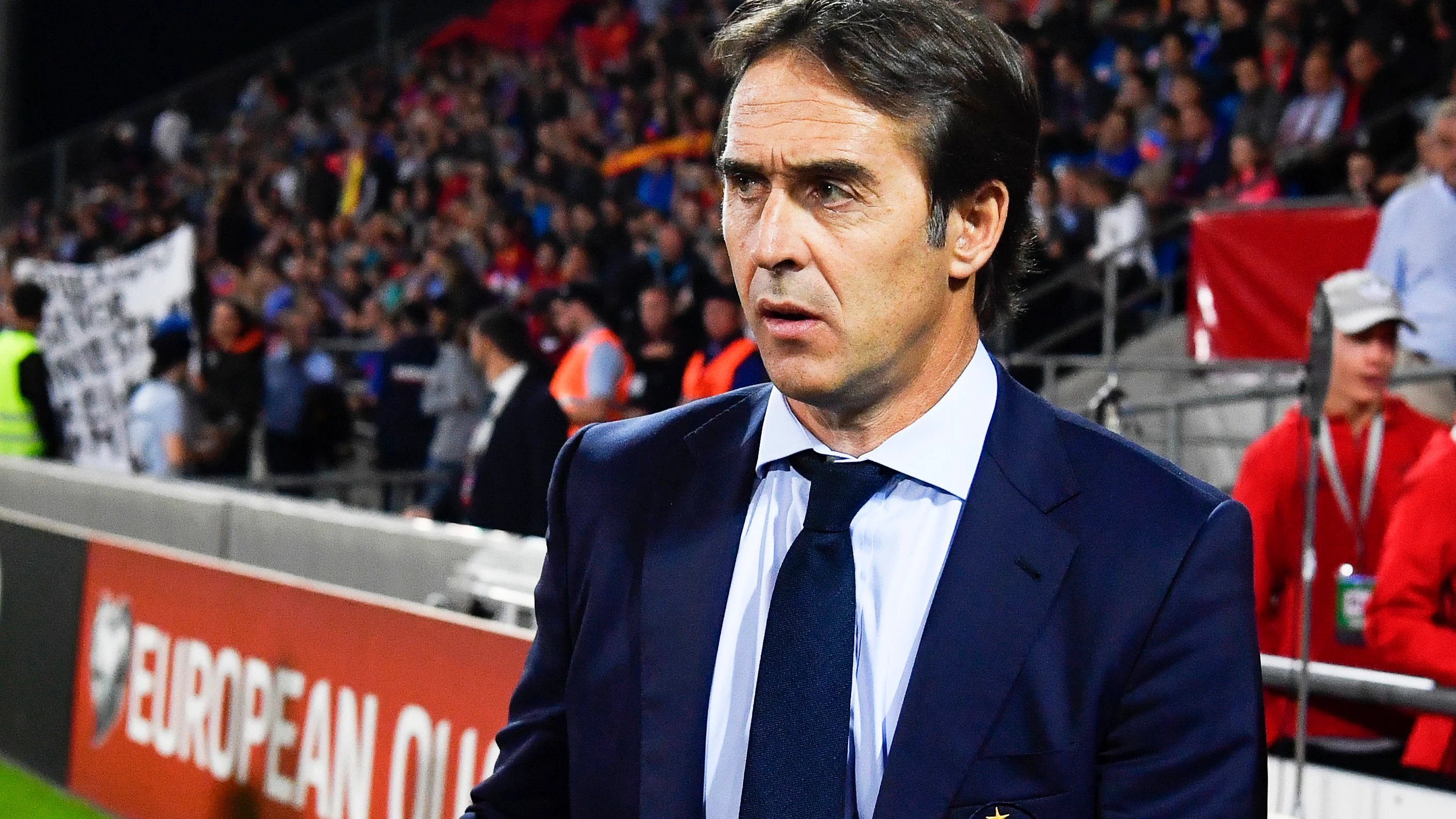 Lopetegui, durante el Liechtenstein - España