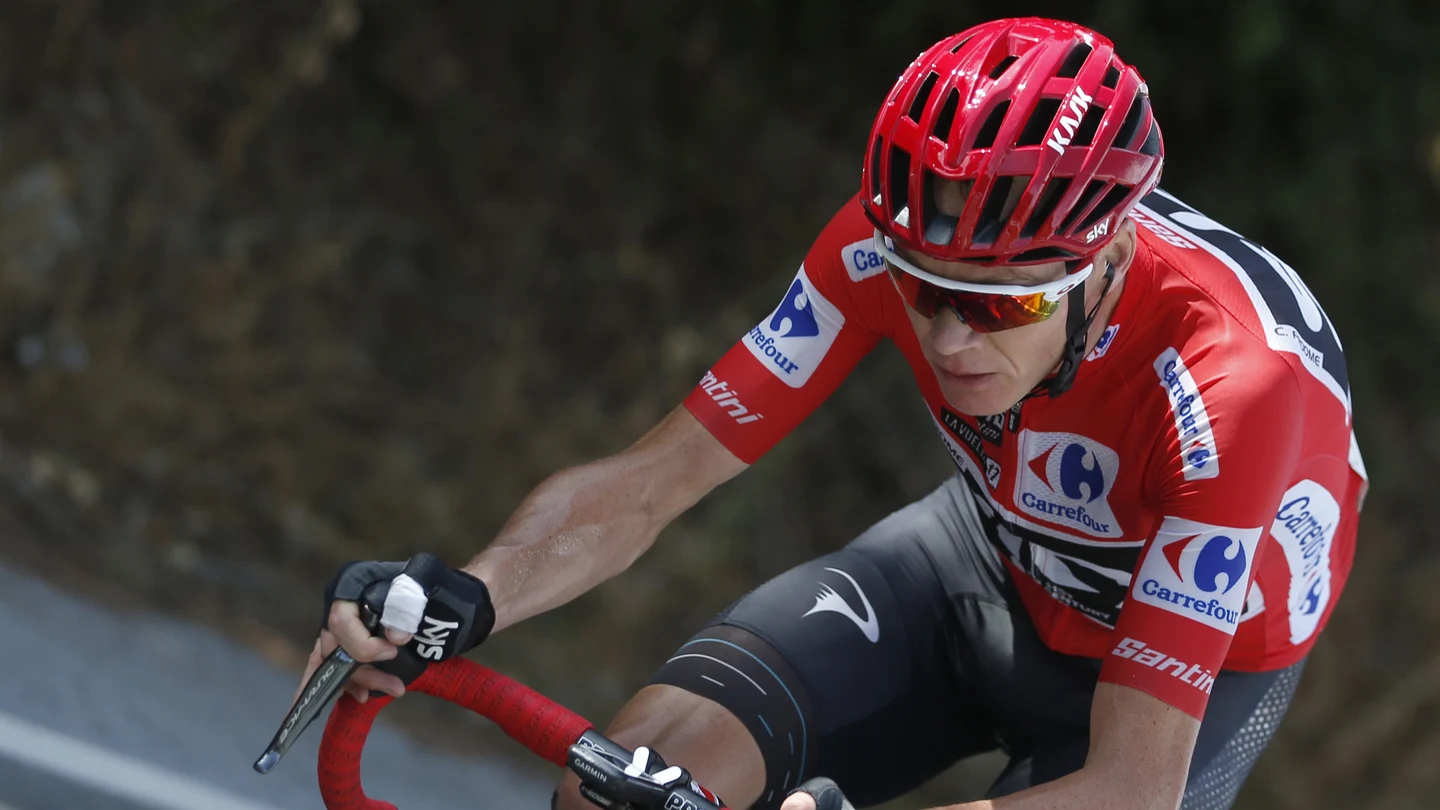 Chris Froome, durante una etapa de la Vuelta Chris Froome, durante una etapa de la Vuelta