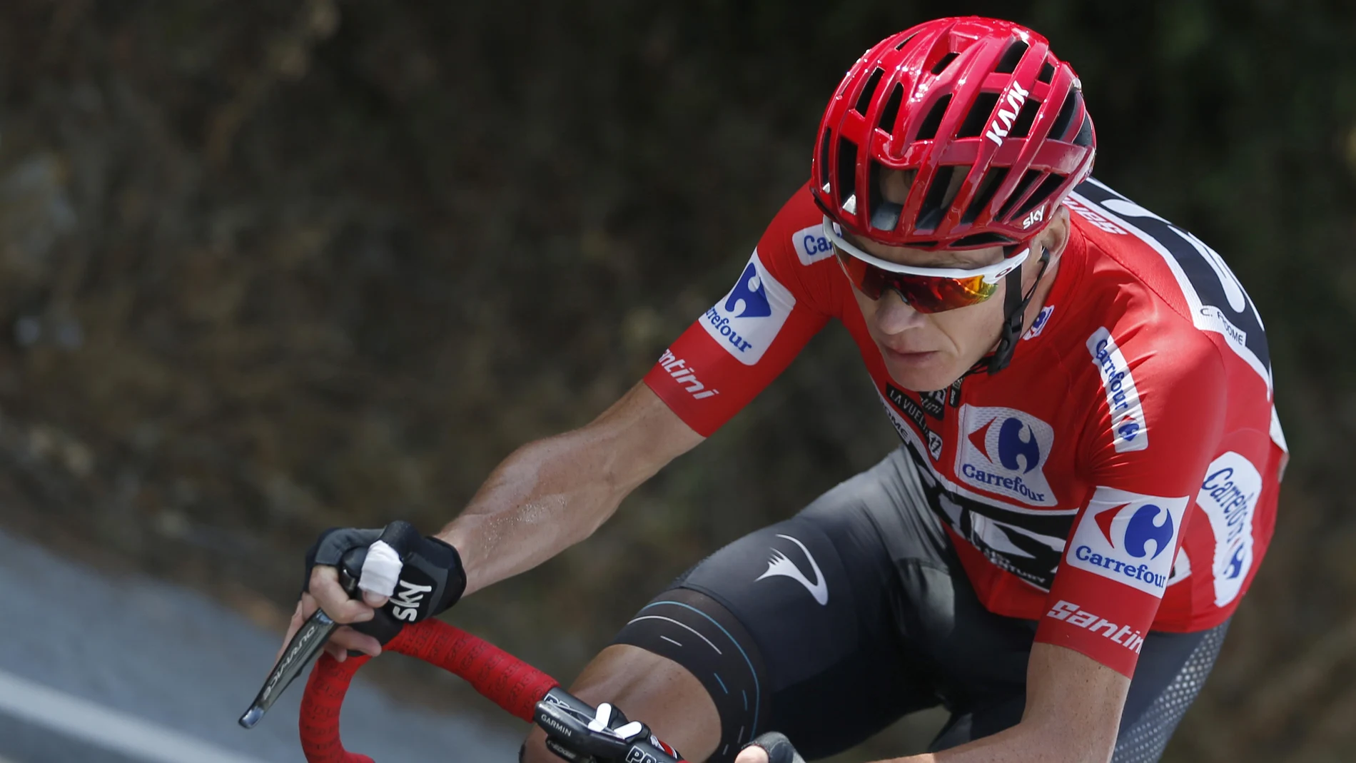 Chris Froome, durante una etapa de la Vuelta