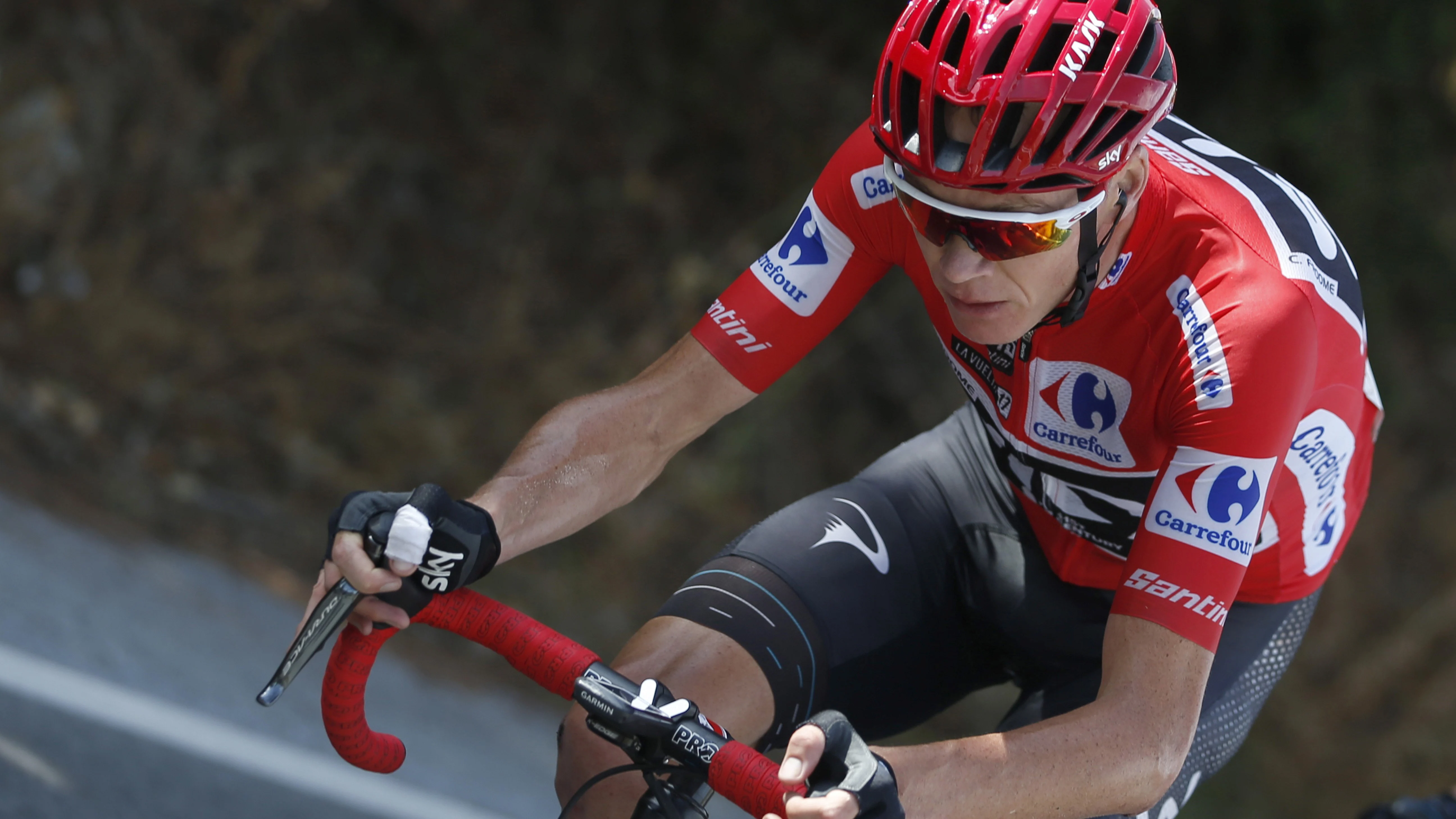 Chris Froome, durante una etapa de la Vuelta