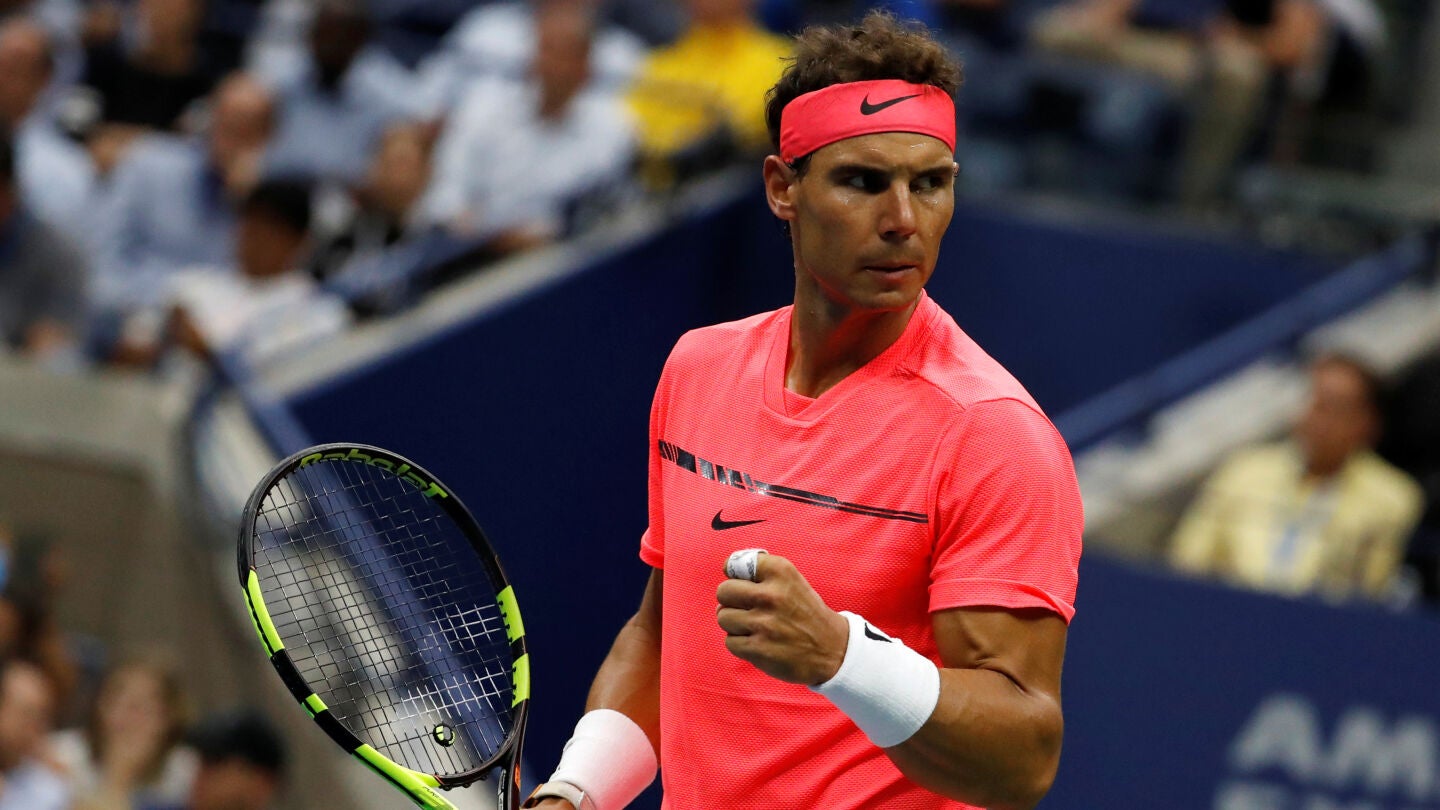 Rafa Nadal celebra un punto ante Rublev
