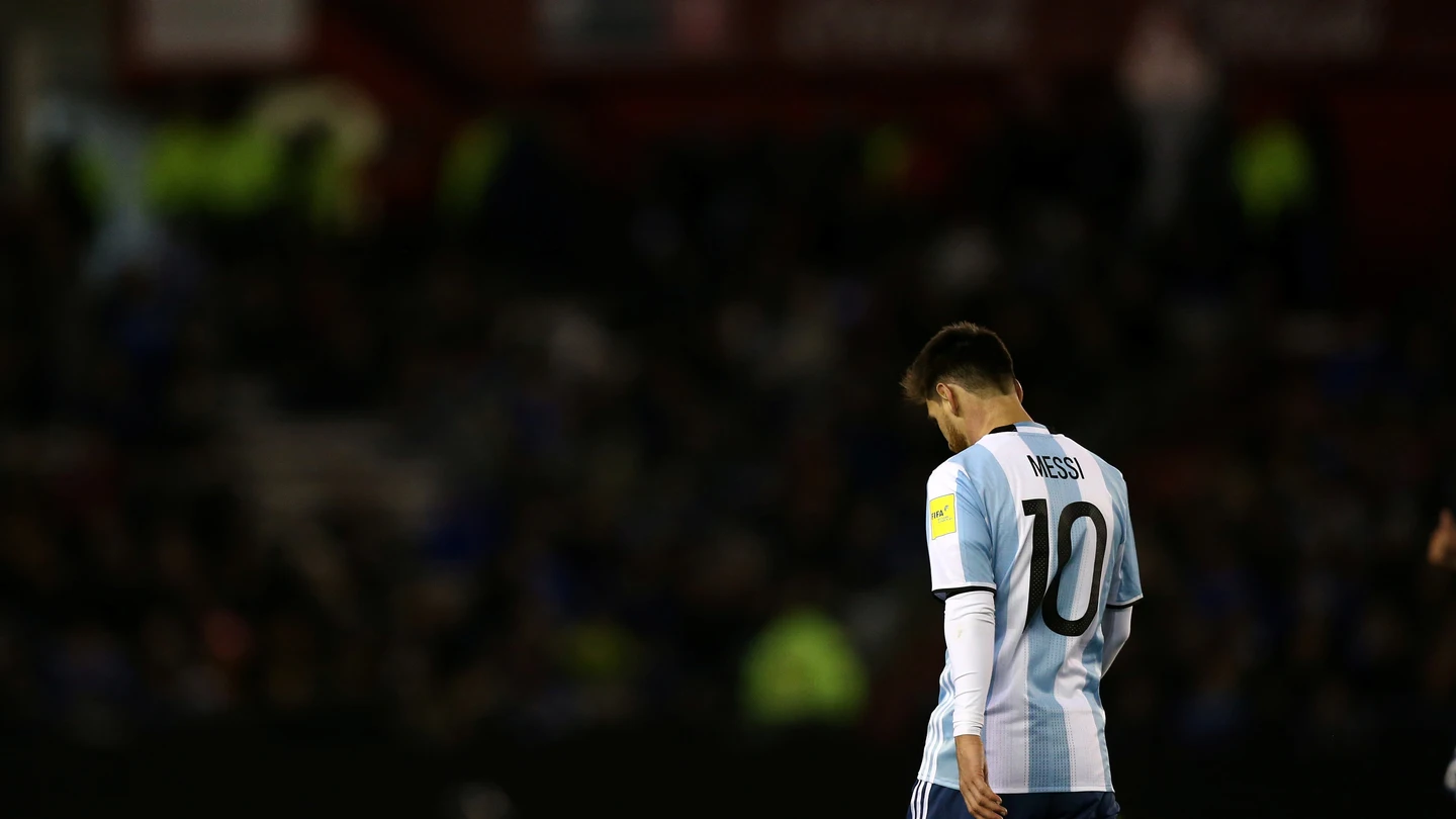 Messi, cabizbajo tras el partido contra Venezuela Messi, cabizbajo tras el partido contra Venezuela