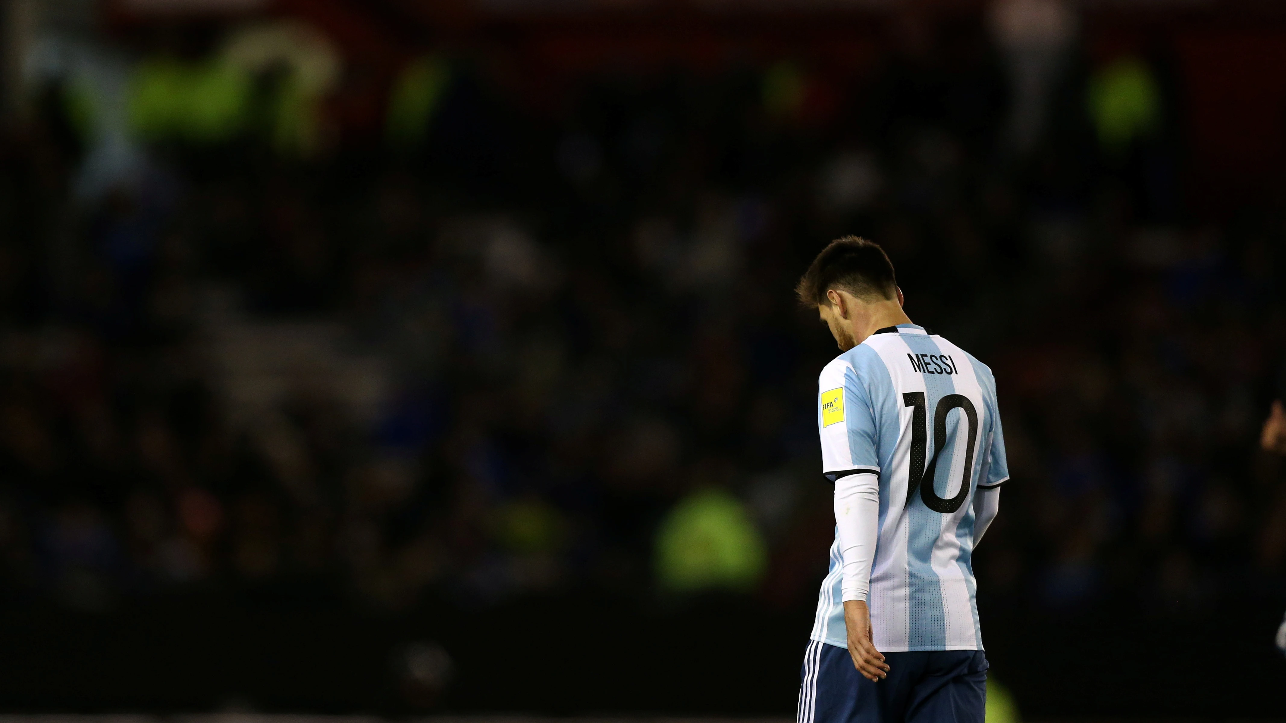 Messi, cabizbajo tras el partido contra Venezuela Messi, cabizbajo tras el partido contra Venezuela